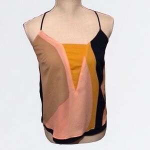 Bar 111 crop top, geometric insets, xs